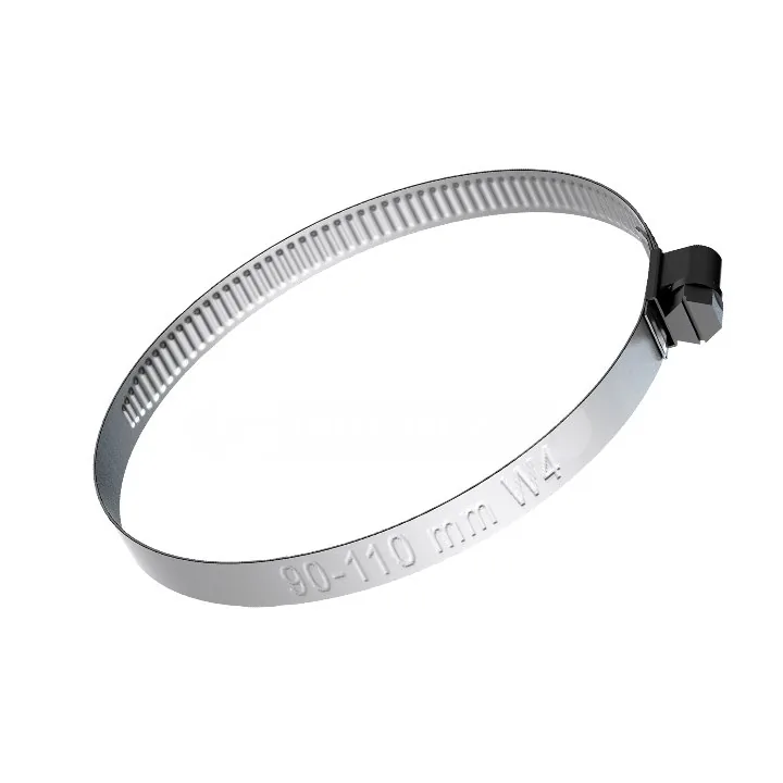 Opaska ślimakowa ze stali nierdzewnej W4 90–110 mm
