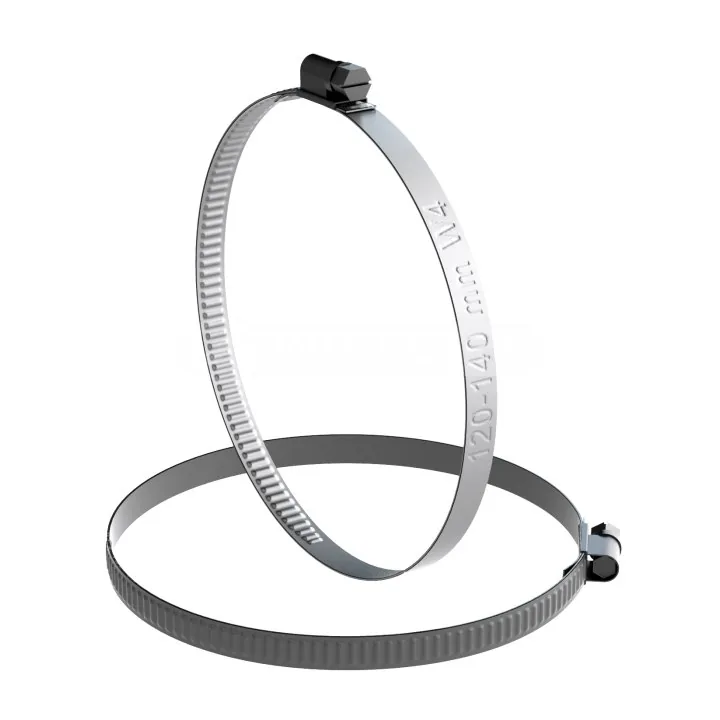 Opaska ślimakowa ze stali nierdzewnej W4 120–140 mm