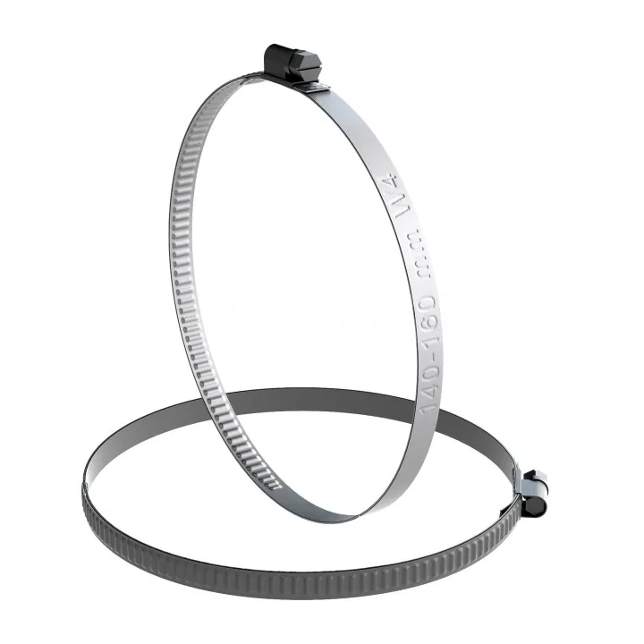 Opaska ślimakowa ze stali nierdzewnej W4 140–160 mm