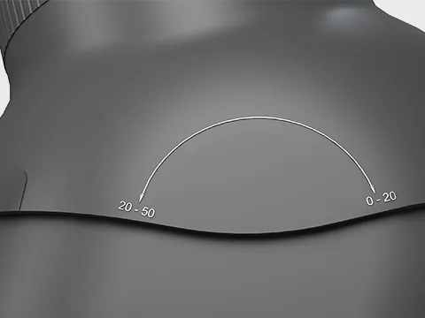 Regulowany kąt nachylenia 0°–50°